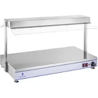 Royal Catering Värmeplatta med 4 halogenlampor - 2000 W - rostfritt stål