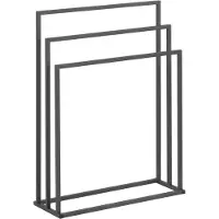 Usorteret Physa Golvställ för 3 handdukar fristående STAL 65 x 21,5 x 84 cm mörkgrå Golvställ för 3 handdukar fristående STAL 65 x 21,5 x 84 cm mörkgrå