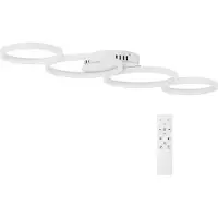 Uniprodo LED-taklampa - 4 cirklar - 50 W - Fjärrkontroll