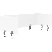 Fromm & Starck Skiljevägg för skrivbord - Set med 3 med två olika storlekar: 1500 x 400 mm/750 x 400 mm
