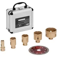 MSW Diamantborr - Set - För vinkelslipar - 20 / 35 / 40 / 50 / 68 mm - Diamantkapskiva 115 mm