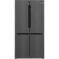 Bosch Serie 6 KFN96AXEA, Fristående, Franska dörrar, Svart, Röra, LED, På dörren