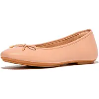 FitFlop för kvinnor. HX8-B41 Ballerinaskor i läder Delicato beige (41), Hud, Karta, Ingen, Klassisk