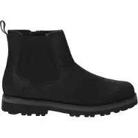 Timberland unisex för barn. TB0A25GV0011 Courma chelsea boots i svart läder (34), Hud, Karta, Zip, Kardborreband, Casual, barnmode