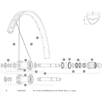 Mavic E-crossmax 29 Bakre Högra Ekrar 14 Enheter