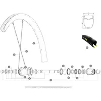 Mavic Ksyrium Pro Carbon Ust Disc Bakre Högra Ekrar 12 Enheter