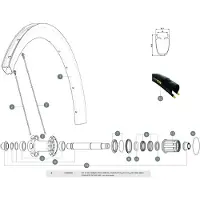 Mavic Cosmic Pro Carbon Sl Ust Bakre Högra Ekrar 12 Enheter