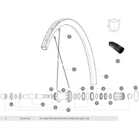 Mavic Ksyrium Pro Carbon Sl Tubular Disc Bakfälg