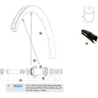 Mavic Ksyrium Pro Carbon Sl Ust Disc Vänstra Ekrar 12 Enheter