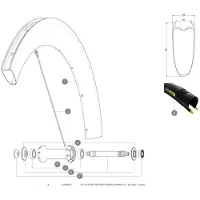 Mavic Comete Pro Carbon Sl T Framhjulsspekarna 12 Enheter