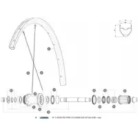 Mavic Aksium Elite Ust Disc 650b Bakre Högra Ekrar 12 Enheter