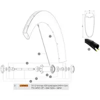 Mavic Comete Pro Carbon Ust Vänstra Ekrar 12 Enheter
