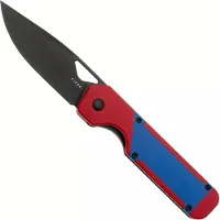 Kizer Cutlery Vanguard Militaw V3634A2 Liner Lock, Black Nitro-V, Red G10, Blue G10 Inlay, pocket knife, Jonathan Styles design