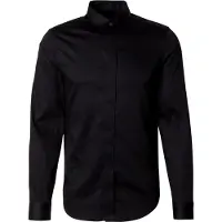 Armani Exchange för män. 8NZCBDZN10Z1200 Klassisk skjorta svart (S), Casual, Parti, Bomull, Lång ärm