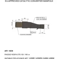 Leovince Vespa 16038 Katalysator