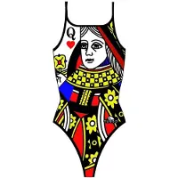Turbo Queen Of Hearts Baddräkt Med Tunna Band