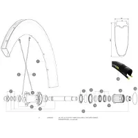 Mavic Comete Pro Carbon Sl Ust Front 2 Units/rear Left Ekrar 2 Enheter