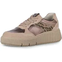 Tamaris Låg sneaker brokad / brons / taupe