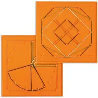 Miniland Set Med 6 Färgade Geobräden 15 Cm