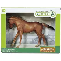 Collecta Deluxe Fullblod Brun Häst Låda 1:12 Figur