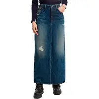 G-Star för kvinnor. D24385-D499-G816 Kjol Viktoria Lång blå (26), Casual, Ekologisk bomull, Hållbar