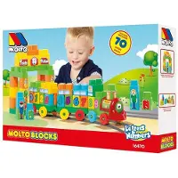 MOLTO Byggspel Med Siffror Och Bokstäver 70 Bitar