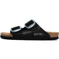 Bayton Pantolette 'Alicante' ljusgrå / svart