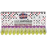 RONNEY Hair Ampoules Intensive Plancenta Reconstructed 12 x 10 ml
