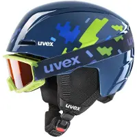 Uvex Viti Set, Skidhjälm + Skidglasögon, Junior, Mörkblå