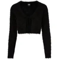 Urban Classics Tied Cropped Feather Cardigan black, XS