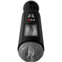 PDX Ultimate Milker - vakuummasturbator med vibration - svart