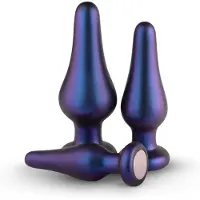 Hueman Comets - analplugg set - silikon - 3 delar - lila