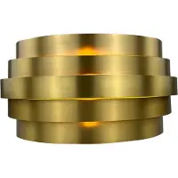 Highlight Vägglampa Scudo, dimbar, Mässing / guld, Vardagsrum / matsal, Aluminium / grå / zink, Vägglampa, vägglampa inomhus