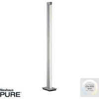Pure LED golvlampa Lines Floor, dimbar, Aluminium / grå / zink, Vardagsrum / matsal, Metall, Modern, LED-golvlampa