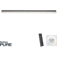 Paul Neuhaus Taklampor , Lines Straight, dimbara, Svart, Vardagsrum, Metall, Modern