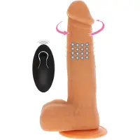 Get Real Rotating Beads Vibrating Dildo