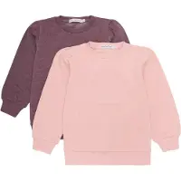 Minymo Tröja - 2-pack - Misty Rose - - 3 år (98) - Sweatshirt