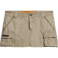 Superdry för kvinnor. W7210305A Kjol Utility Parachute taupe (S), Casual, Bomull