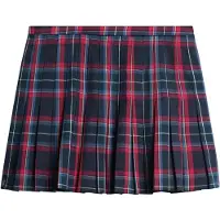 Superdry för kvinnor. W7210332A Marinrutig minikjol med midja (M), Casual, Polyester, Marino