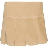 Superdry för kvinnor. W7210244A Plisserad minikjol i manchester med vintagelogo beige (M), Casual, Bomull