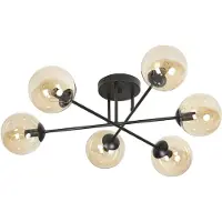 Emibig Taklampa Glassy LIGHTING, dimbar, Svart, Vardagsrum / matsal, Metall, Modern, Taklampa
