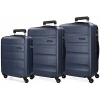 Joumma Bags unisex. 5849462 Set of 55-64-75 cm Flex Flex Hard sided suitcases Navy Blue (OSFA), Casual, ABS / Polycarbonate