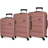 Joumma Bags unisex. 584946C 55-65-75cm Flex Hard Case Set nude (OSFA), Casual, Pink, ABS / Polycarbonate, Medium, Cabin