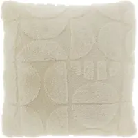 Borg Living Prydnadskudde - 45x45 cm - Fuskpäls - Vit