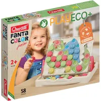 Quercetti Stickmosaik - Fantacolor Junior 3D - 58 Delar - 84190 - - One Size - Kreativt lekset