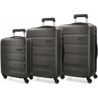 Joumma Bags unisex. 5849461 Set of 55-64-75 cm Flex Anthracite hard sided cases (OSFA), Casual, Grey, ABS / Polycarbonate