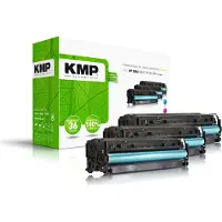 KMP H-T196CMY Toner Kombi-pack Ersätter HP 305A, CE411A, CE412A, CE413A Cyan, Magenta, Gul 3400 sidor Kompatibel Tonerkassett