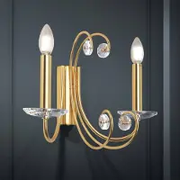 Orion Kristall vägglampa Ariane, dimbar, Mässing / guld, Vardagsrum / matsal, Metall, Vägglampa, vägglampa inomhus
