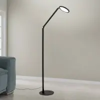 Orion LED golvlampa Fati, dimbar, Svart, Vardagsrum / matsal, Aluminium / grå / zink, Modern, LED-golvlampa