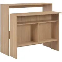 vidaXL Barbord med 2 bordsskivor ek 130x40x120 cm